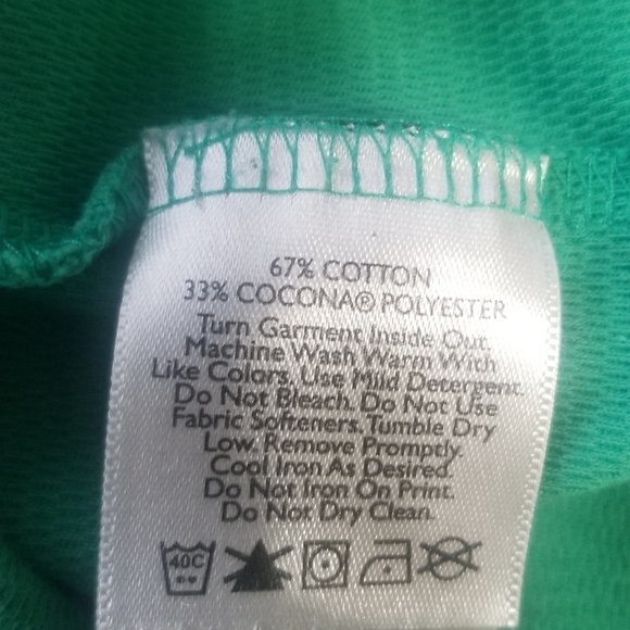 Eddie Bauer Polo. Solid Green Short Sleeve Collared Tee. Size L. - Picture 5 of 5